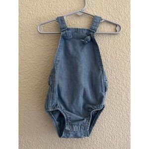 Carters Denim Overall Romper Baby Size 12 Months
